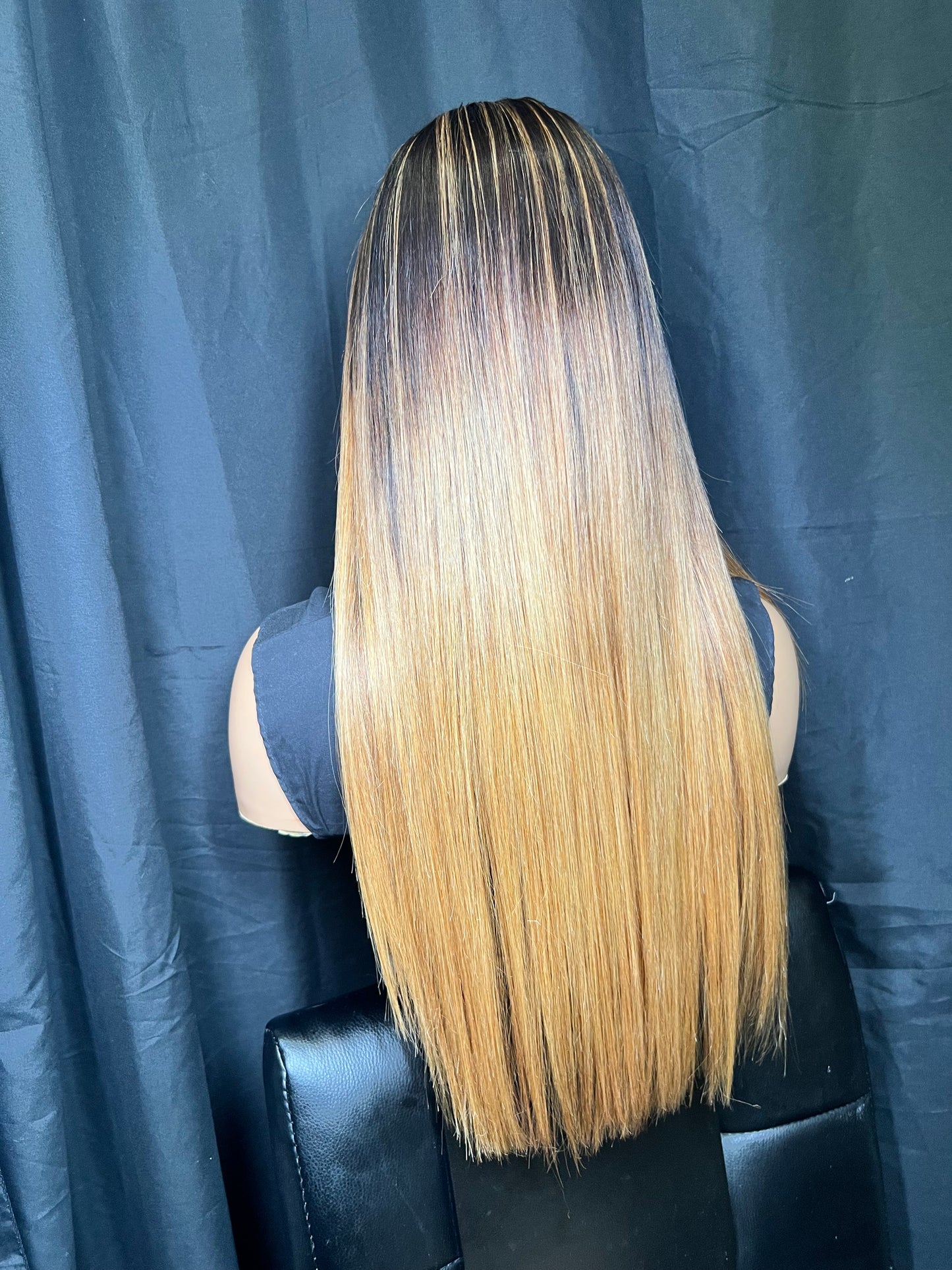 Pre loved 22inch 4x4 HD lace closure wig with custom ombré